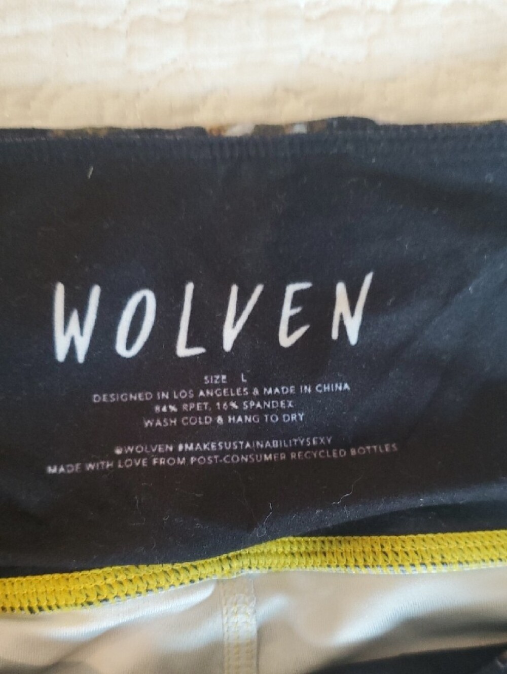 Wolven Black & Gold Mandala Print High-Waist Leggings with Matching Crop Top - Picture 2 of 8